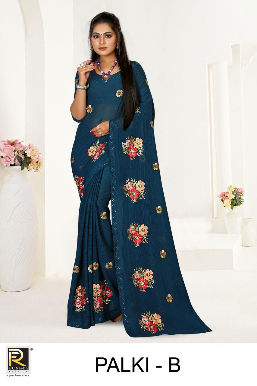 Ronisha Palki Designer Festive Wear Georgette Saree Collection